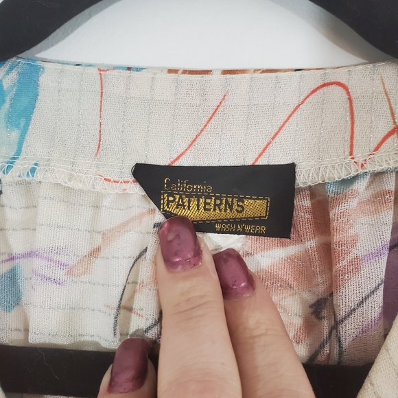 Vintage 1960s Wash N'Wear floral blouse - Picture 4 of 6